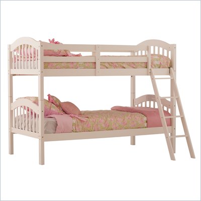 Status Furniture Long Horn Kids Twin over Twin Bunk Bed in White