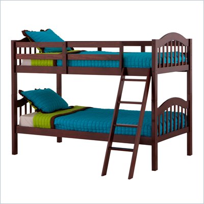 Status Furniture Long Horn Kids Twin over Twin Bunk Bed in Cherry