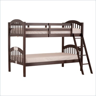 Status Furniture Long Horn Kids Twin over Twin Bunk Bed in Espresso