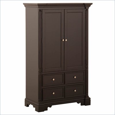 Status Furniture Richmond Baby Nursery Armoire in Rubbed Black