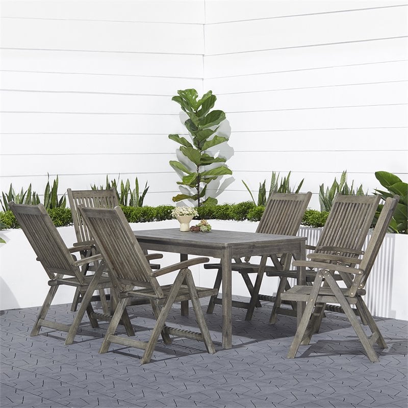 Vifah Renaissance Piece Patio Dining Set in Gray Homesquare