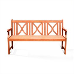 Vifah Balthazar Hardwood Patio Bench