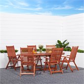 Vifah Vista 7 Piece Dining Set with 6 Armchairs