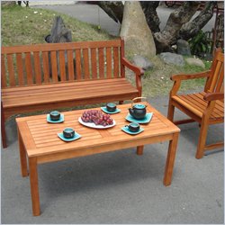 Vifah Baltic 3 Piece Outdoor Hardwood Seating Set