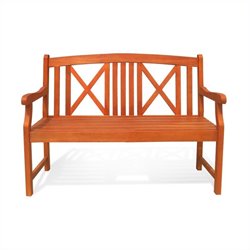 Vifah Outdoor 2 Seater Wood Bench