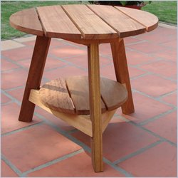 Vifah Outdoor Side Table Set with 3 Low Adirondack Chairs