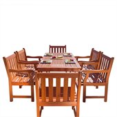 Vifah Balthazar Dining Set with 6 Baltic Armchairs