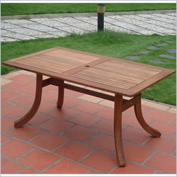 Vifah Atlantic Dining Set with 6 Vista 5-Position Chairs