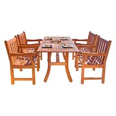 Vifah Atlantic Dining Set with 4 Baltic Armchairs
