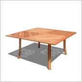 Vifah Outdoor Wood Square Table