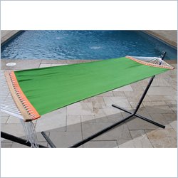 Vifah Steel Stand and Green Polyester Hammock Bed Set