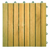 Vifah Premium Plantation Teak Interlocking Deck Tile - 8 Slats