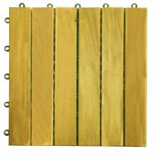 Vifah Premium Plantation Teak Interlocking Deck Tile - 6 Slats