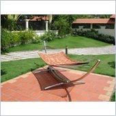 Vifah Steel Arc Stand and Wood Hammock Bed Set