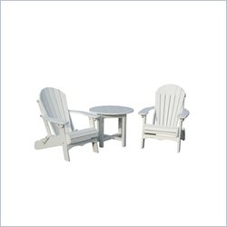 Vifah 3 Piece Outdoor Conversation Set with Folding Chairs