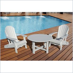 Vifah 3 Piece Outdoor 40 Conversation Set with Folding Chairs