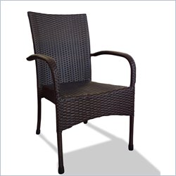 Vifah Outdoor Plastic Rattan Woven Chair (Set of 4)