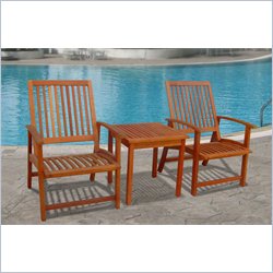 Vifah 3 Piece Outdoor Dining Set