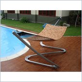Vifah Steel Zig Zag Stand and Wood Hammock Bed Set