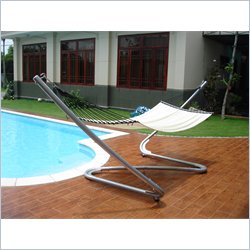 Vifah Steel Zig Zag Stand and Polyester Hammock Bed Set