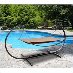 Vifah Giric Outdoor Steel Stand & Polyester Hammock Bed Set