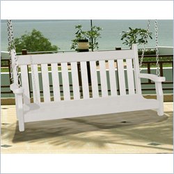 Vifah Giric Outdoor Recycled Plastic Swing in White