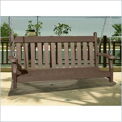 Vifah Giric Outdoor Recycled Plastic Swing in Weathered Wood