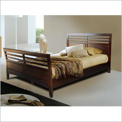 Vifah Berkshire Queen Sleigh Bed in Walnut