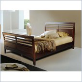 Vifah Berkshire Queen Sleigh Bed in Walnut