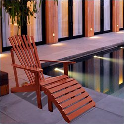 Vifah Outdoor Wood Adirondack Armchair