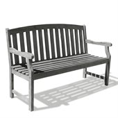 Vifah Renaissance Outdoor Hand-scraped Hardwood Bench