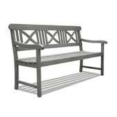 Vifah Renaissance Outdoor Hand-scraped Hardwood Bench