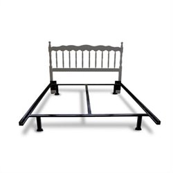Vifah Queen Spindle Headboard & Steel Frame Bed Set