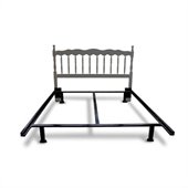 Vifah Queen Spindle Headboard & Steel Frame Bed Set