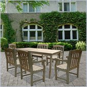 Vifah Renaissance Hand-scraped Hardwood 7 Piece Dining Set