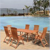 Vifah Rectangular Extension Outdoor Dining Set