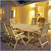 Vifah Premium Teak Oval Outdoor Dining Set
