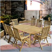 Vifah Premium Teak Oval Outdoor Dining Set