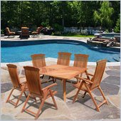 Vifah Wood Square Outdoor Dining Set
