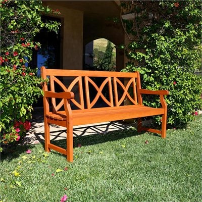 Vifah Balthazar Hardwood Patio Bench