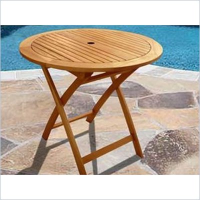 V1240E Outdoor Wood Round Table