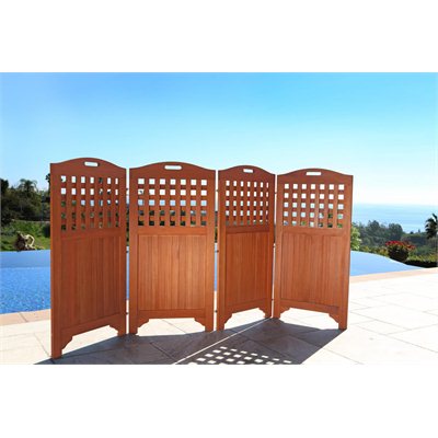 Vifah Outdoor & Indoor Hardwood Teak Privacy Screen