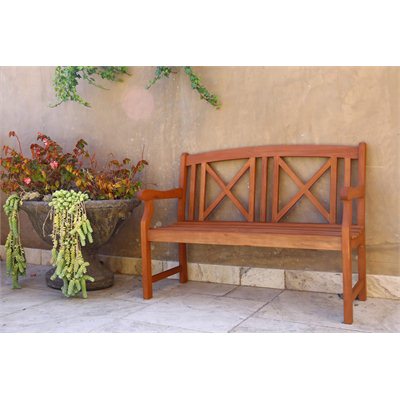 Vifah Outdoor 2 Seater Wood Bench