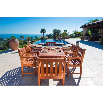 Vifah Balthazar Dining Set with 6 Baltic Armchairs