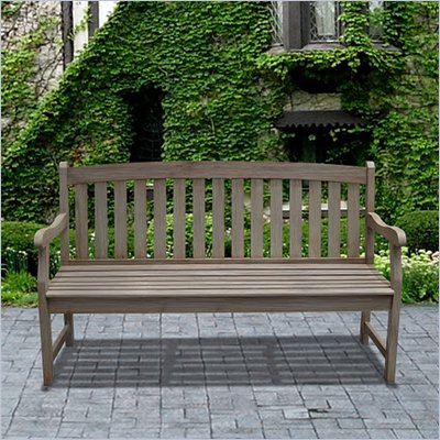 Vifah Renaissance Outdoor Hand-scraped Hardwood Bench