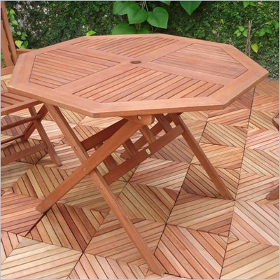 Vifah Outdoor Wood Octagonal Table