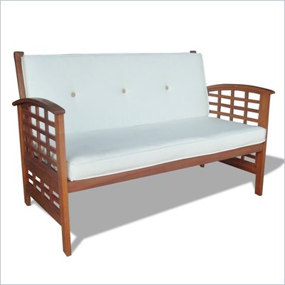 Vifah Outdoor Wood Loveseat