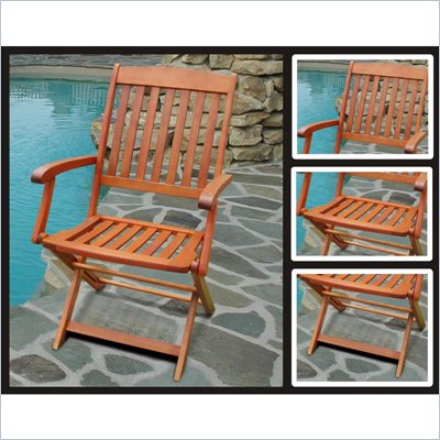 Vifah Outdoor Wood Folding Armchair (Set of 2)