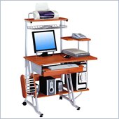 TECHNI MOBILI Eerst Wood Top Computer Workstation in Honey