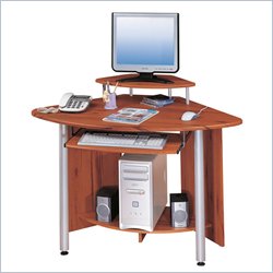 TECHNI MOBILI Drie Corner Computer Desk in Honey